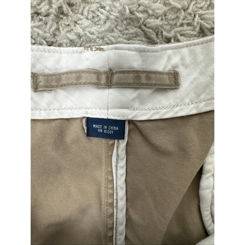 VTG Polo Ralph Lauren Men's‎ Flat Front Chino Shorts Size 34 Embroidered RL 067